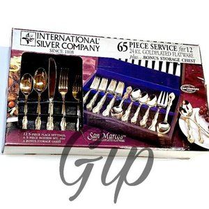 International Silver Company 24 KT Gold Plated Fla